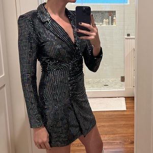 Zara Iridescent Blazer Mini Dress